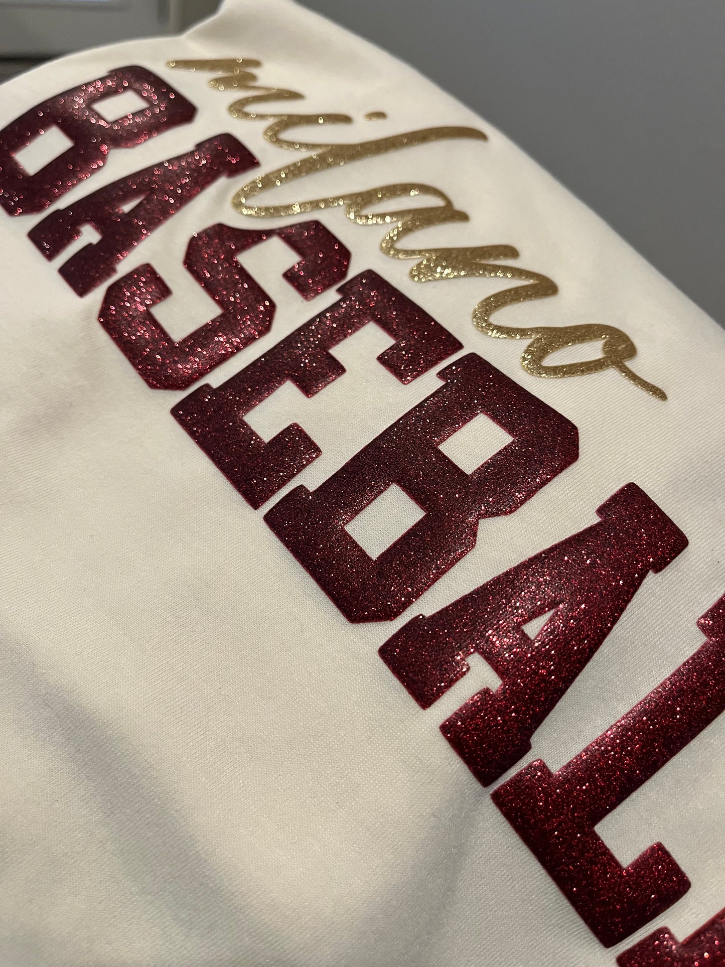 MASCOT GLITTER PUFF BASEBALL/ SOFTBALL