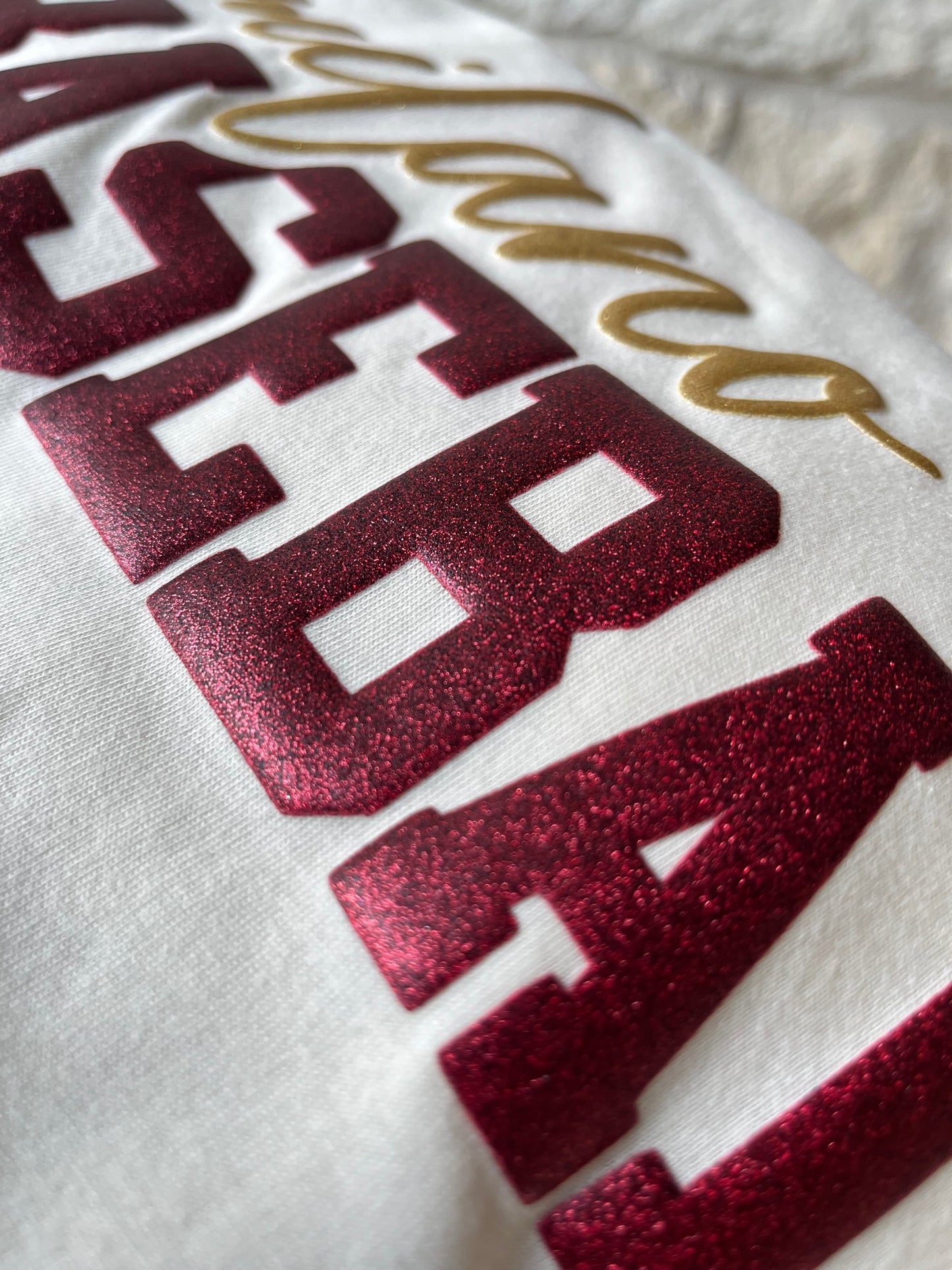 MASCOT GLITTER PUFF BASEBALL/ SOFTBALL