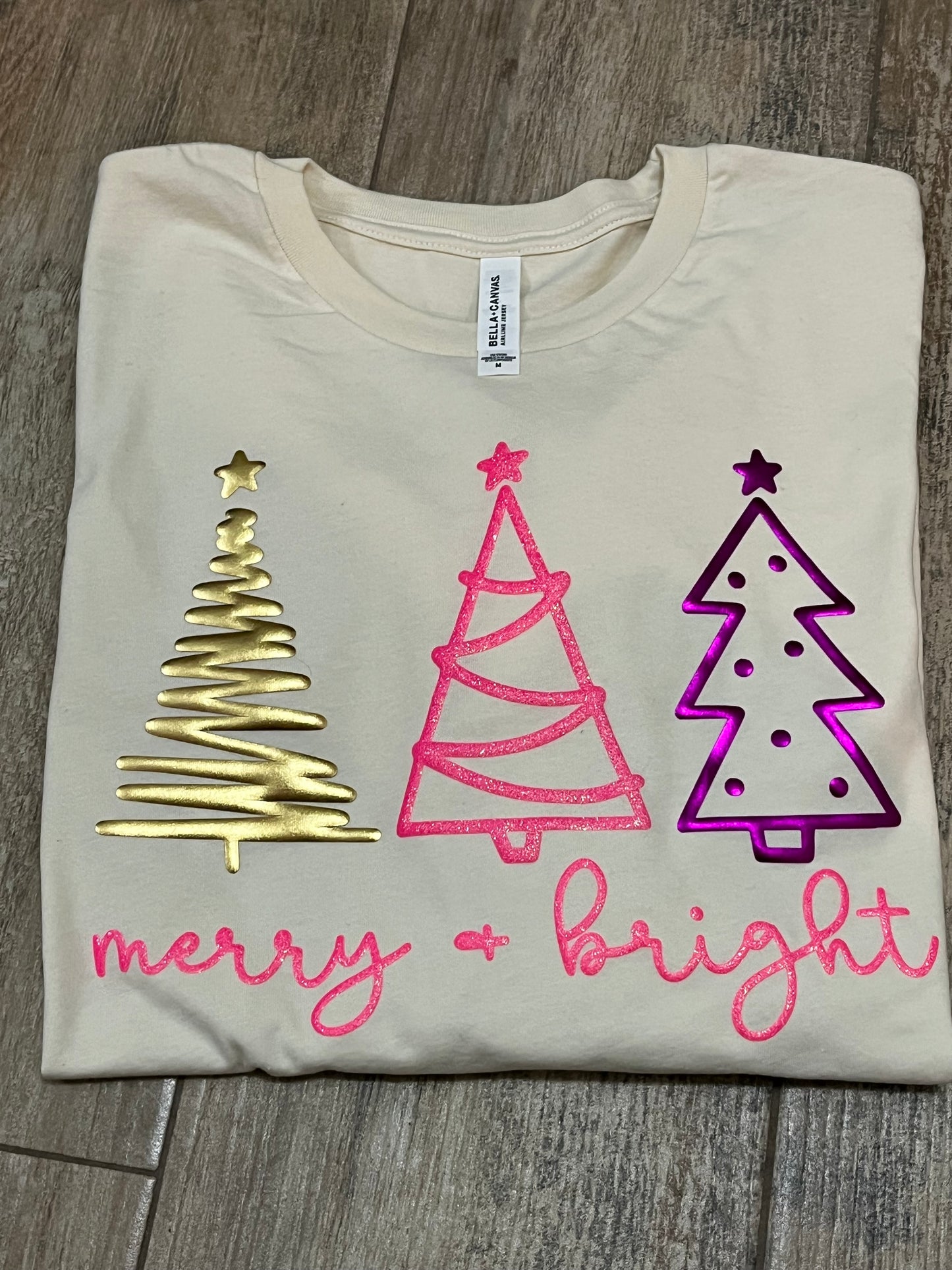 METALLIC PUFF CHRISTMAS TREE TRIO