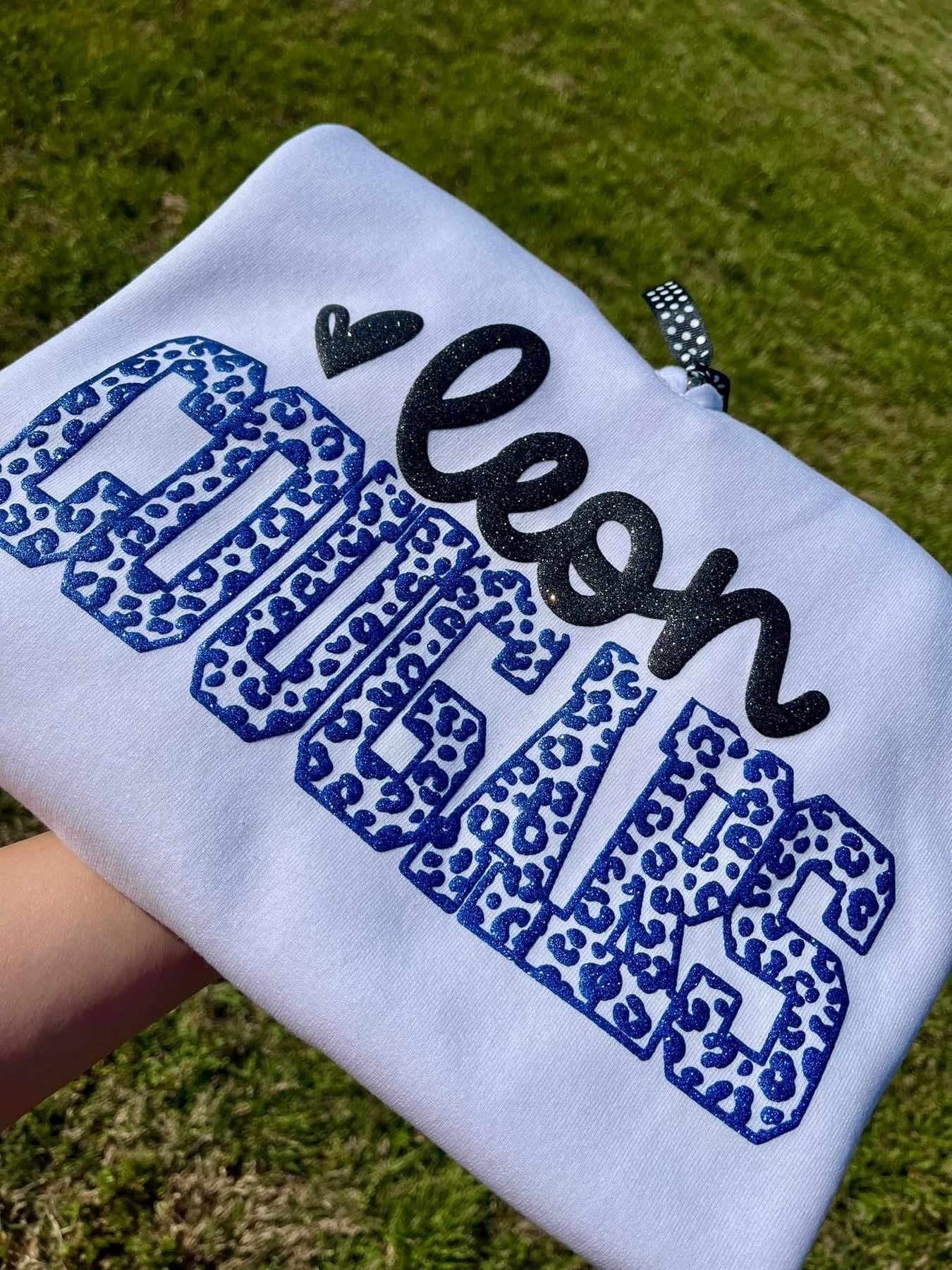 GLITTER PUFF LEOPARD SCHOOL/ TEAM SPIRIT TEE