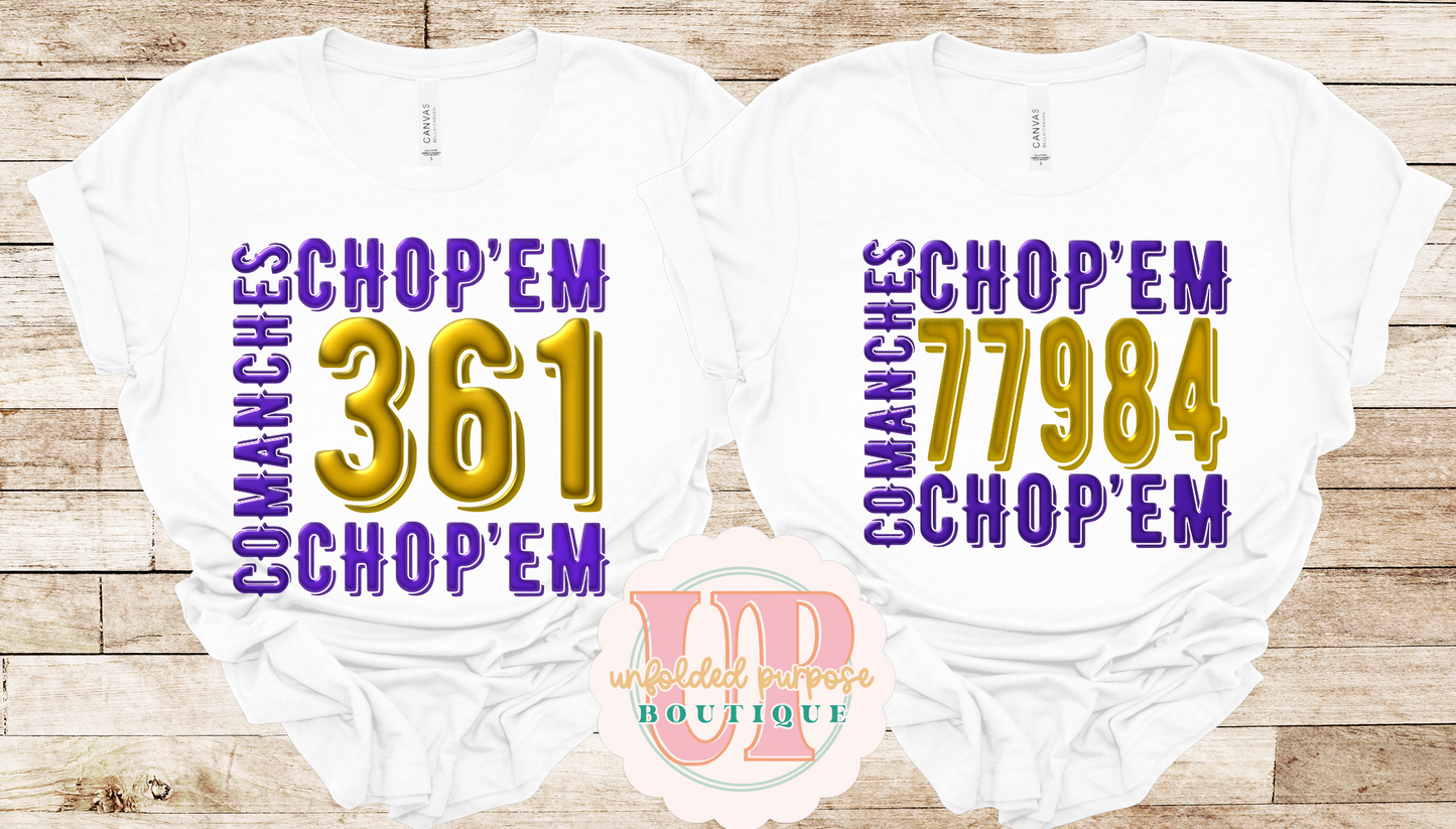 SHINER COMANCHES ZIP OR AREA CODE METALLIC PUFF