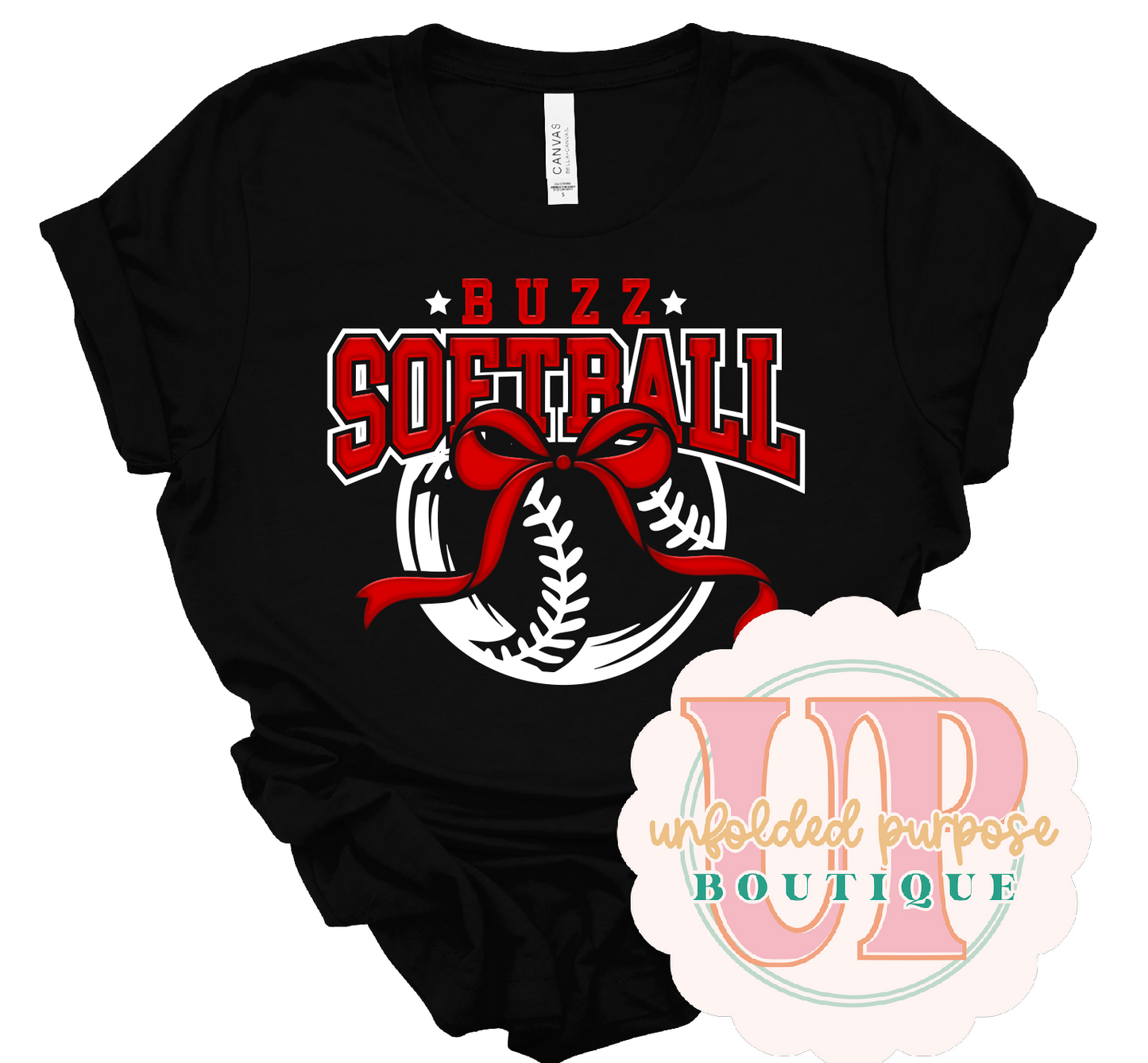 METALLIC PUFF BOW BASEBALL/ SOFTBALL