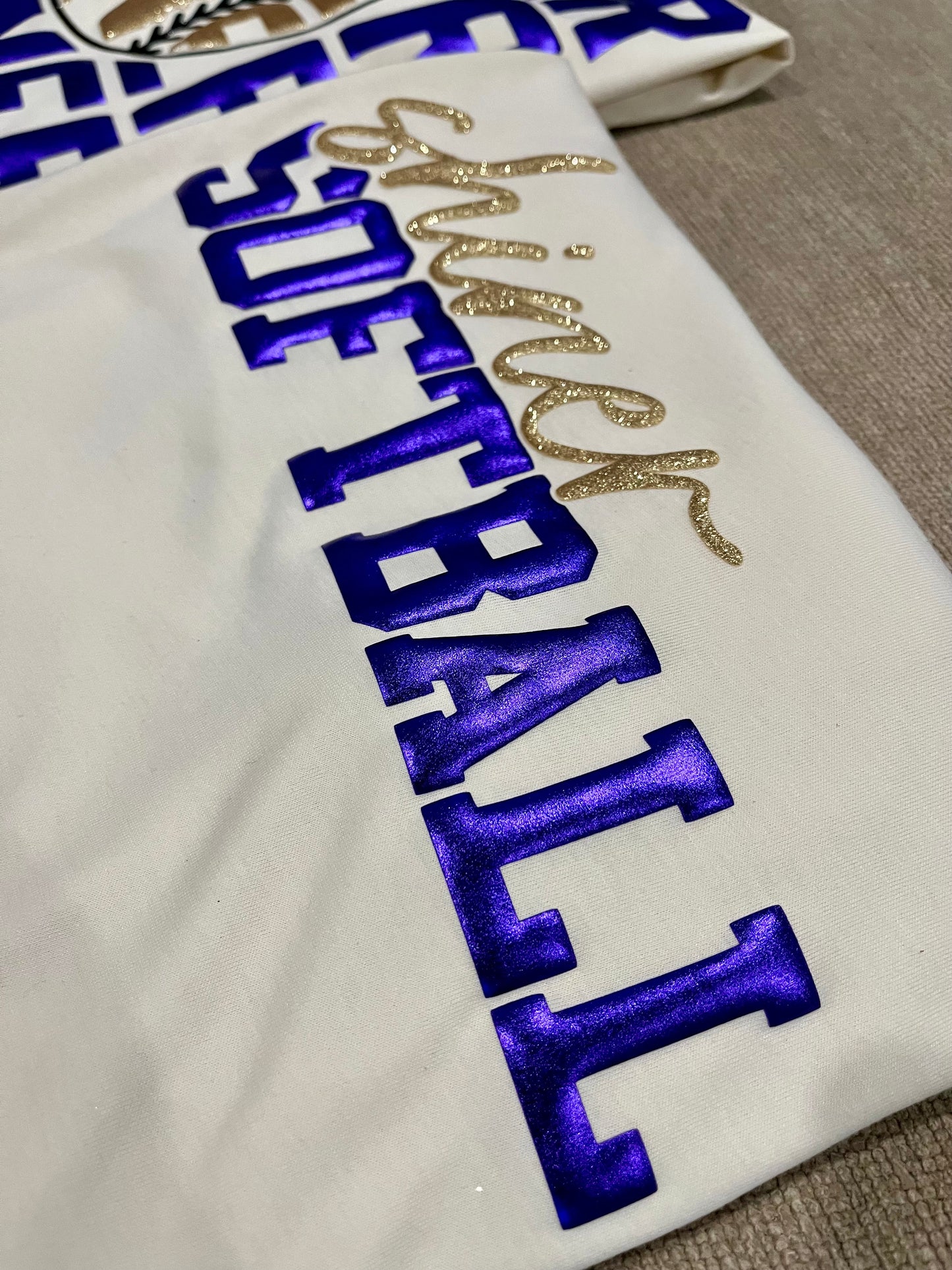 MASCOT GLITTER PUFF BASEBALL/ SOFTBALL