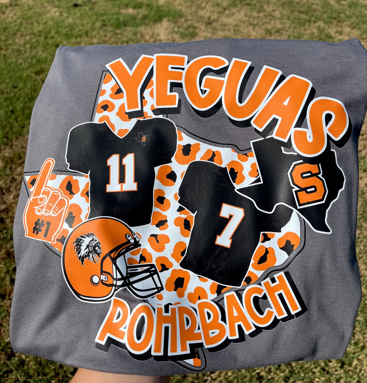 LEOPARD TEXAS FOOTBALL JERSEY