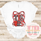 CHECKER ZEBRA BOW MASCOT