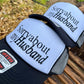 SORRY ABOUT MY HUSBAND TRUCKER CAP