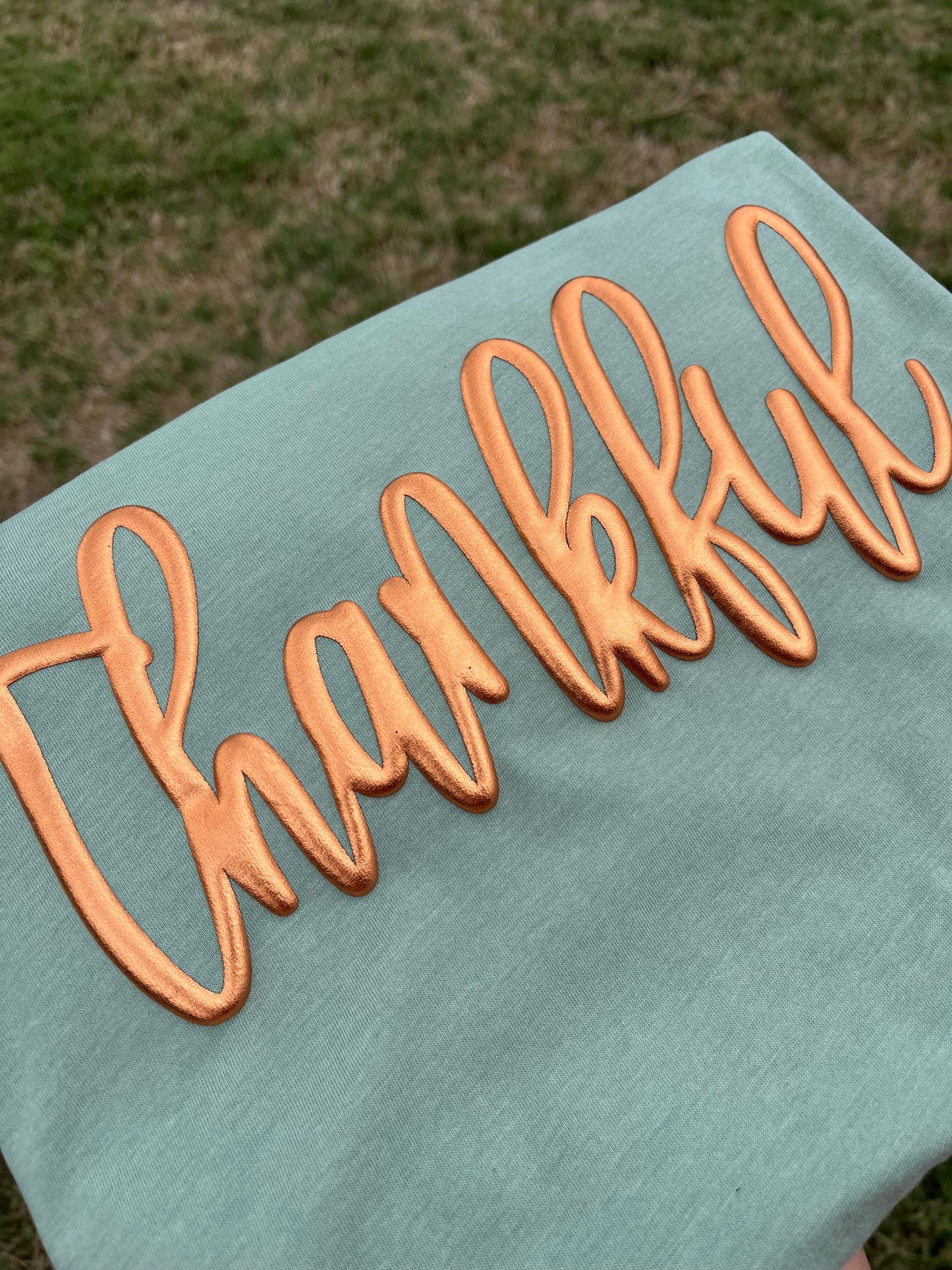 THANKFUL METTALIC PUFF TEE