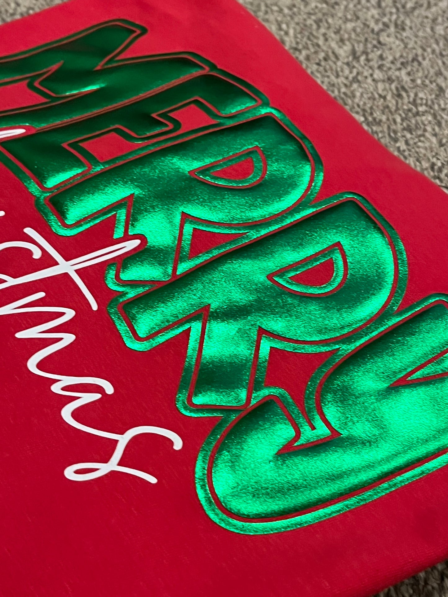 METALLIC PUFF MERRY CHRISTMAS