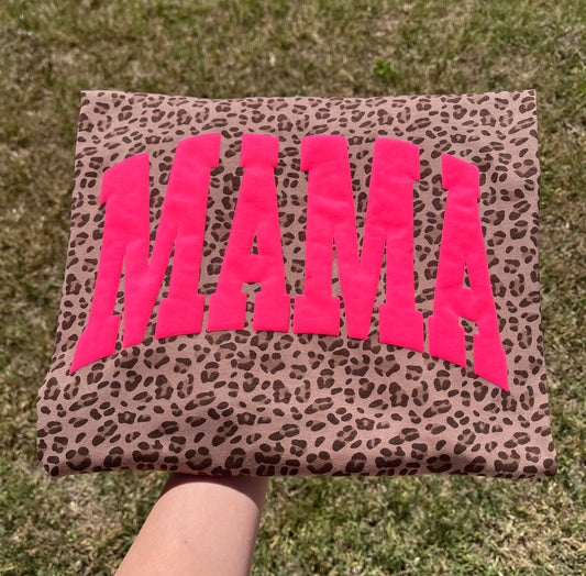 LEOPARD MAMA PUFF TEE