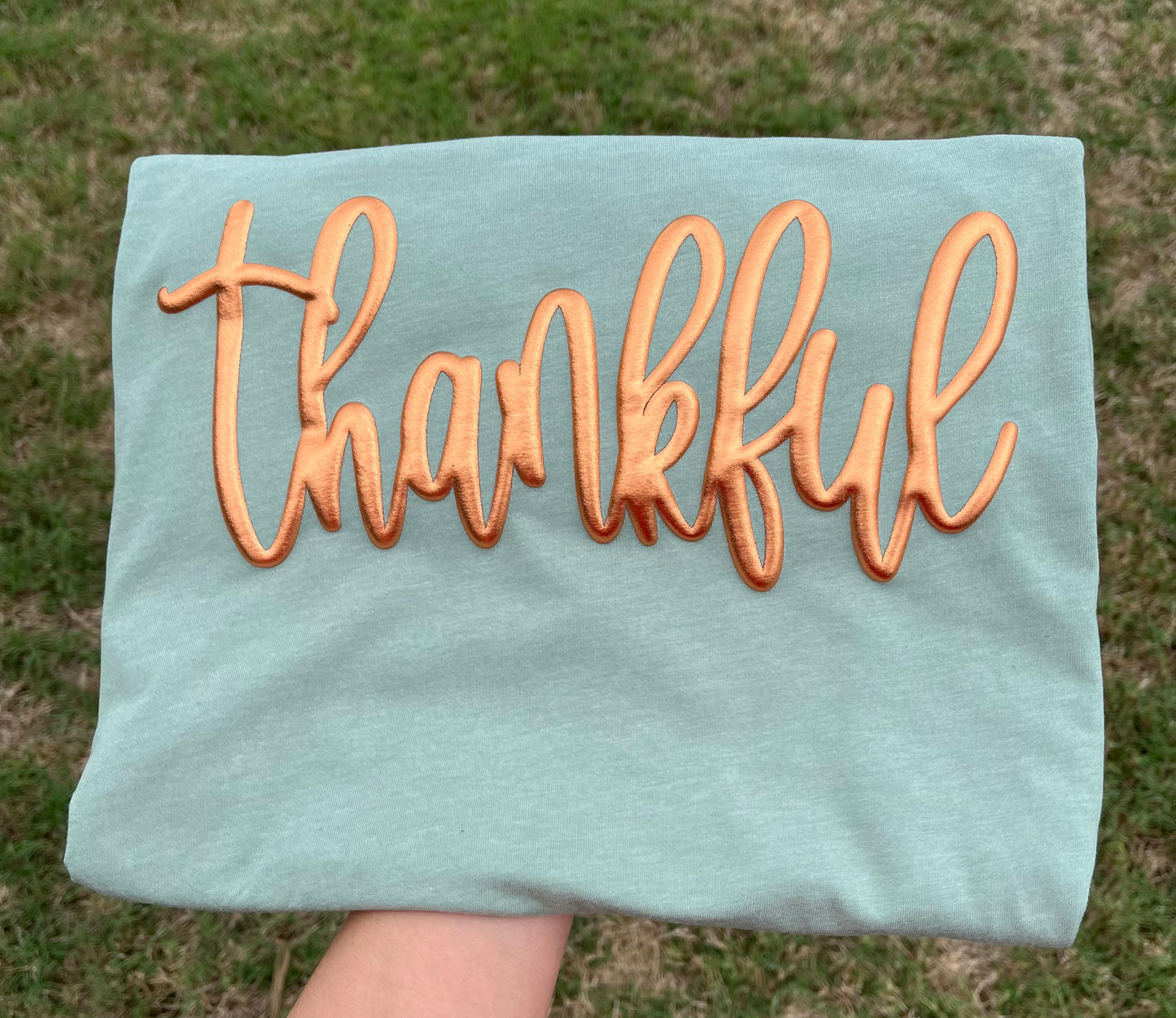 THANKFUL METTALIC PUFF TEE