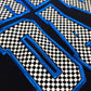 CHECKERED METALLIC PUFF GAME DAY
