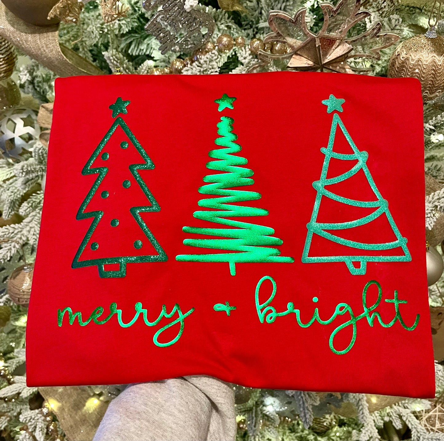 METALLIC PUFF CHRISTMAS TREE TRIO