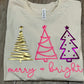 METALLIC PUFF CHRISTMAS TREE TRIO