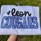 GLITTER PUFF LEOPARD SCHOOL/ TEAM SPIRIT TEE