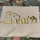 GOLD METALLIC PUFF NATIVITY SCENE