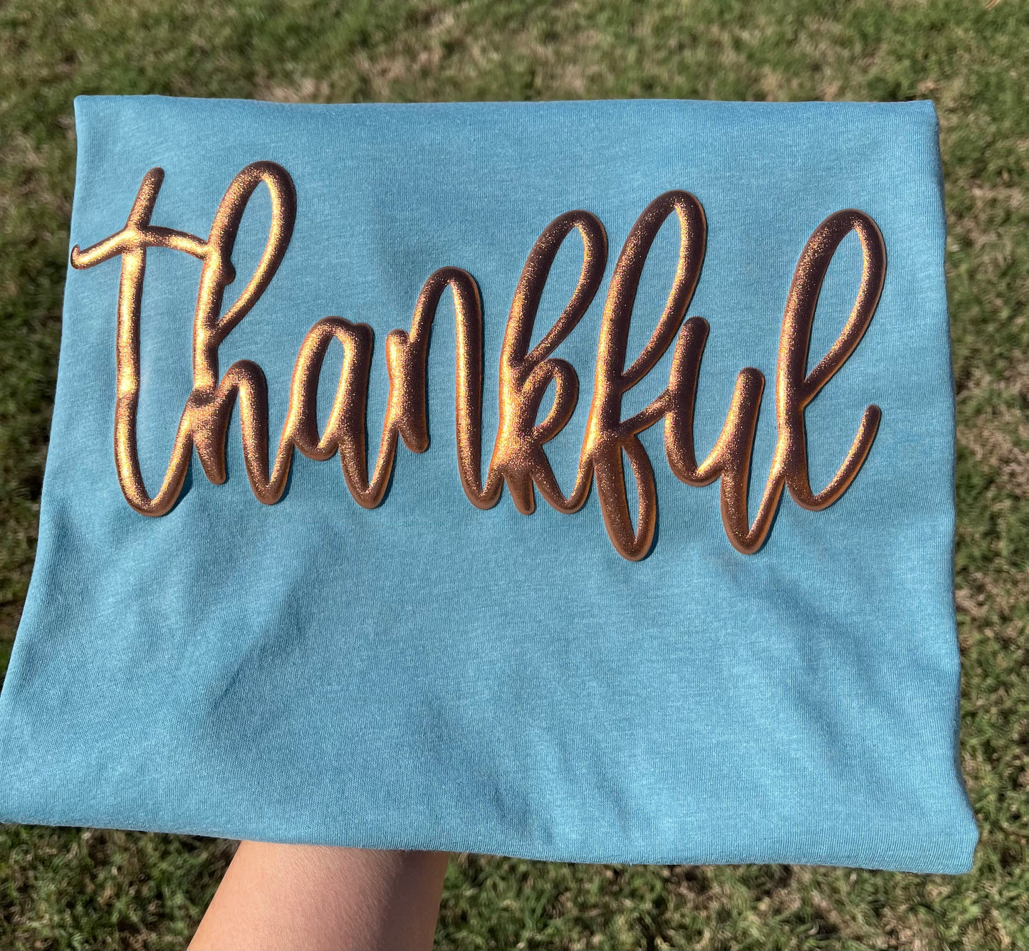 THANKFUL METTALIC PUFF TEE