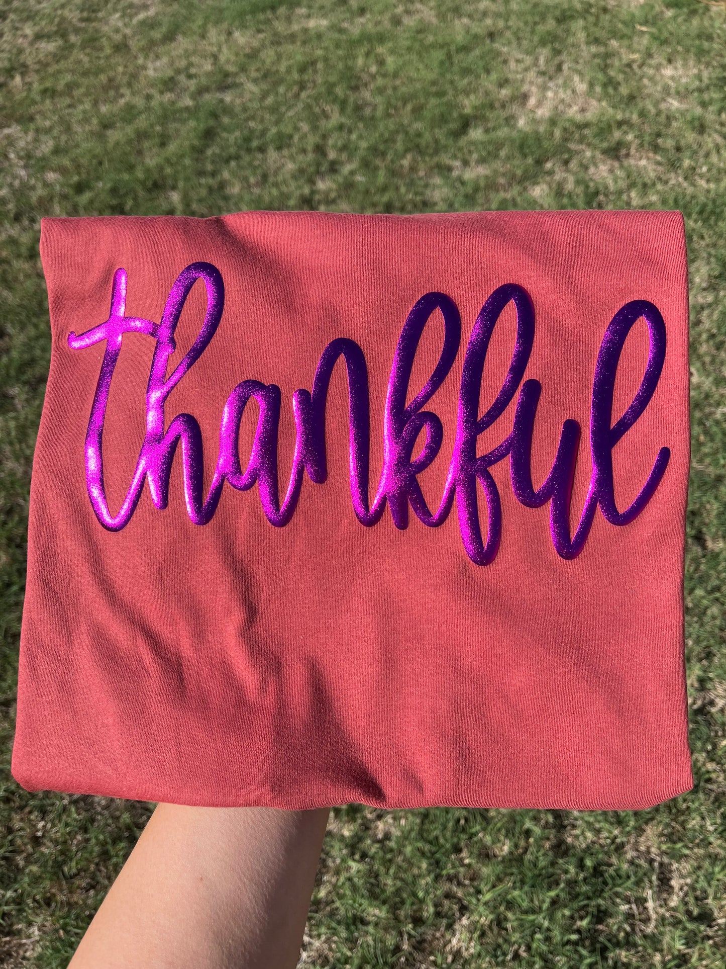 THANKFUL METTALIC PUFF TEE