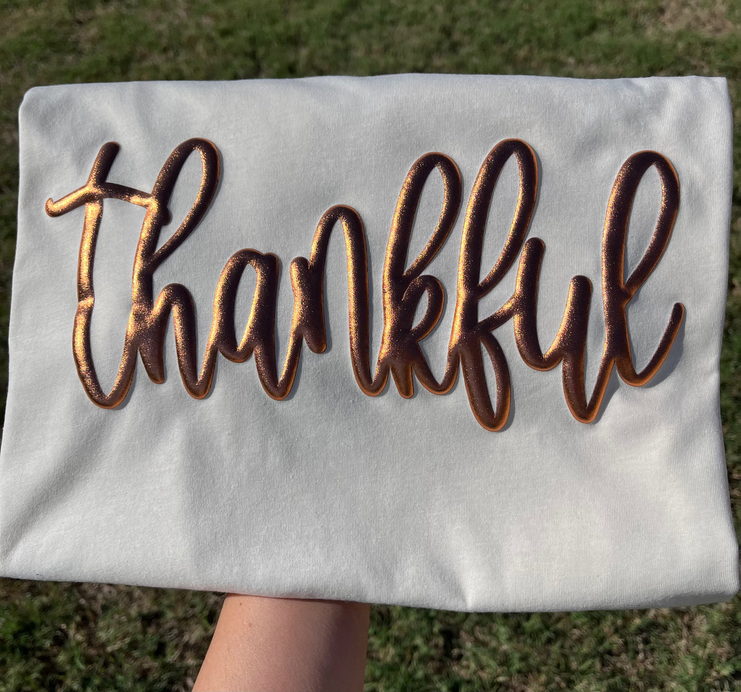 THANKFUL METTALIC PUFF TEE