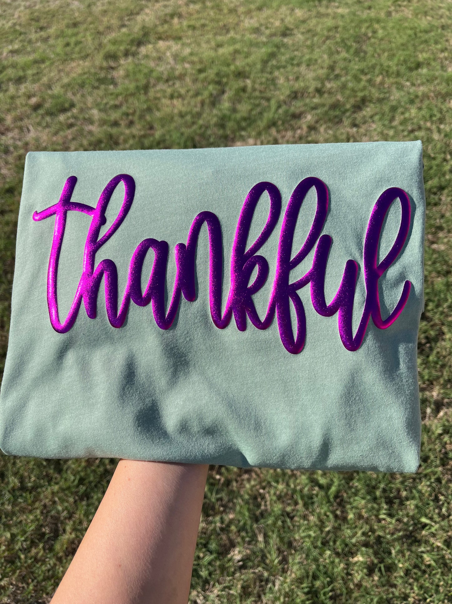 THANKFUL METTALIC PUFF TEE