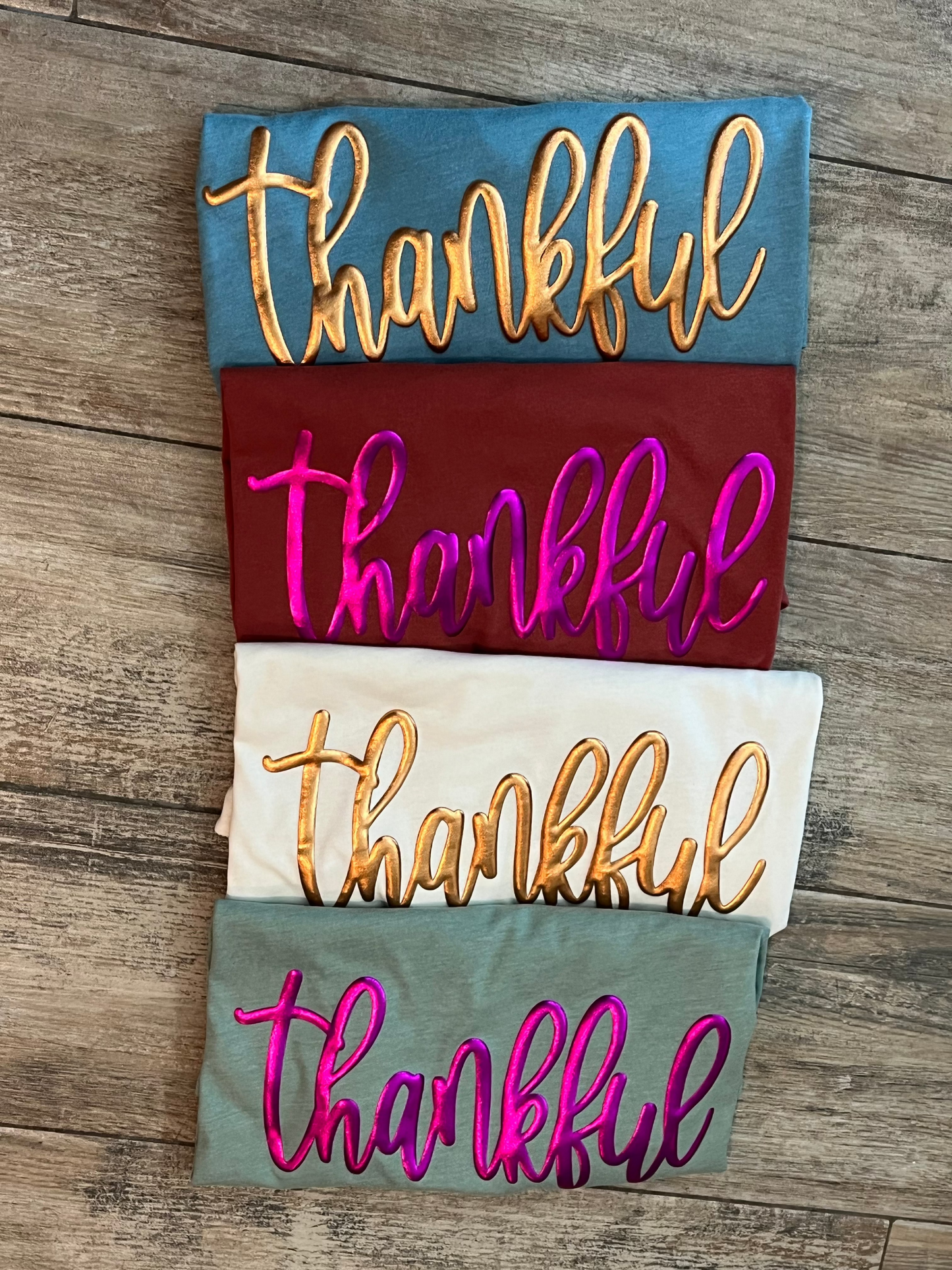 THANKFUL METTALIC PUFF TEE