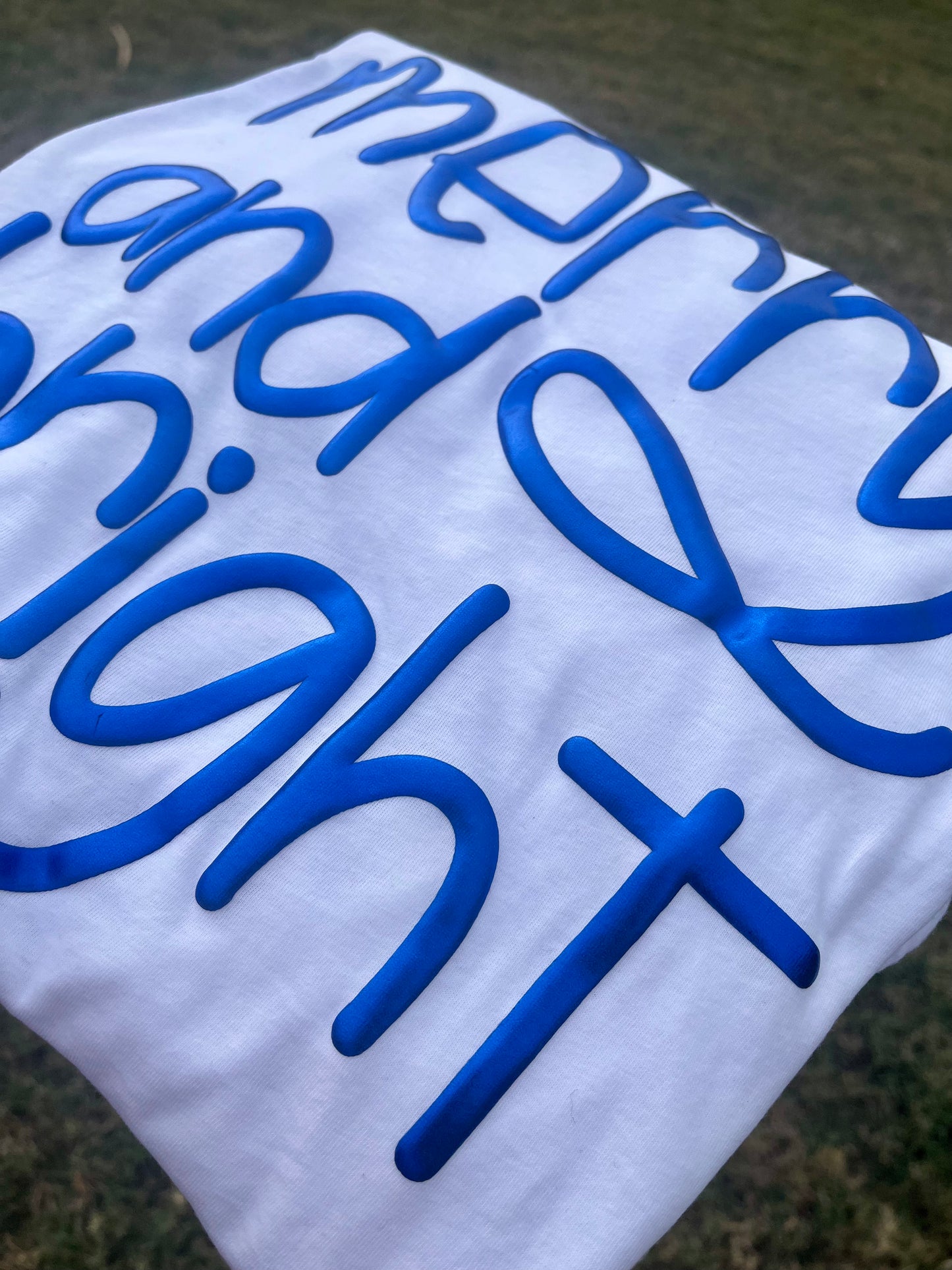 MERRY AND BRIGHT METALLIC PUFF TEE ONLY