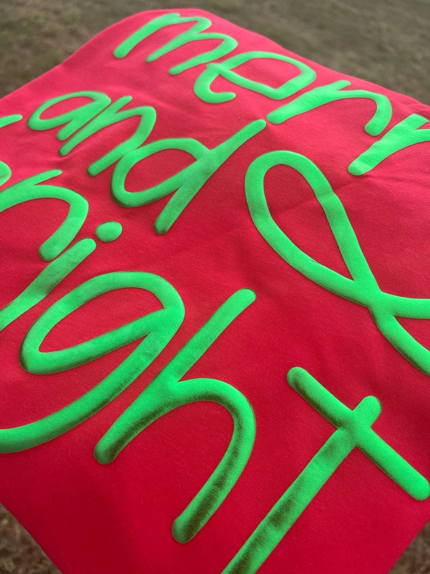 MERRY AND BRIGHT METALLIC PUFF TEE ONLY