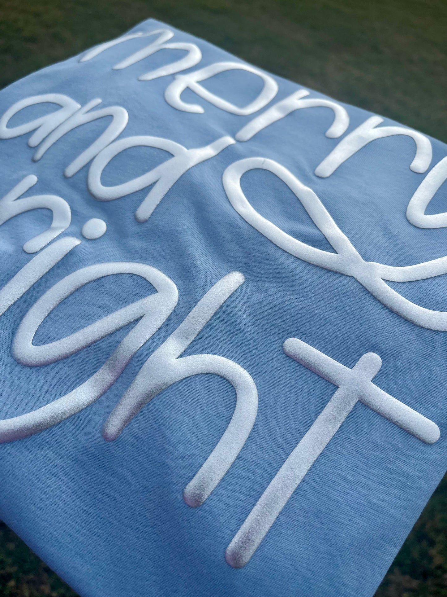 MERRY AND BRIGHT METALLIC PUFF TEE ONLY