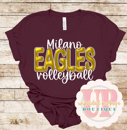 MILANO EAGLES VOLLEYBALL METALLIC PUFF