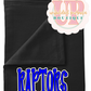 PUFF/ GLITTER FLEECE BLACK BLANKET