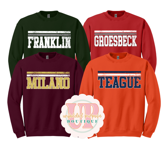 COLLEGE BLOCK SWEATSHIRT/ HOODIE