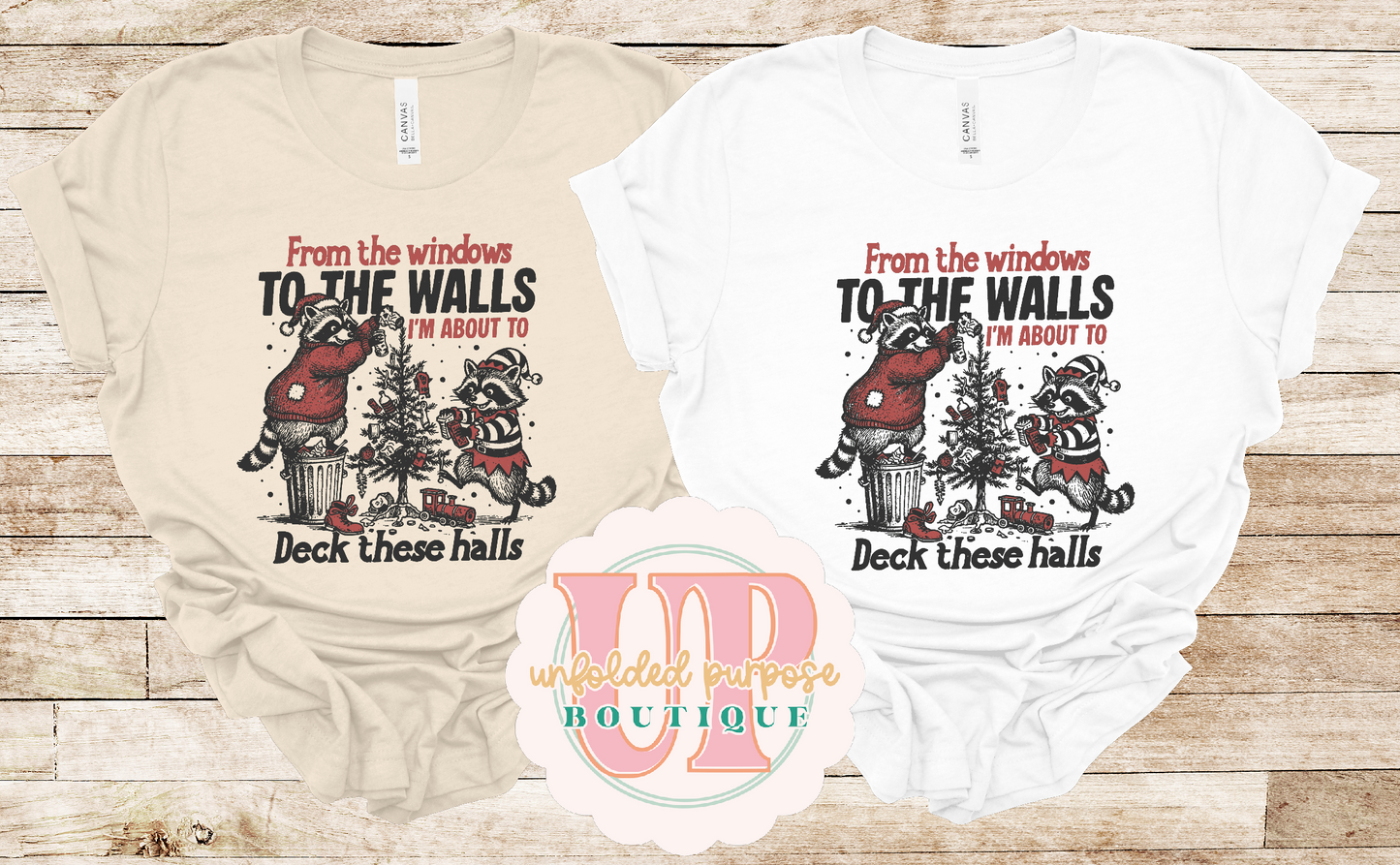 FESTIVELY FERAL CHRISTMAS RACCOONS