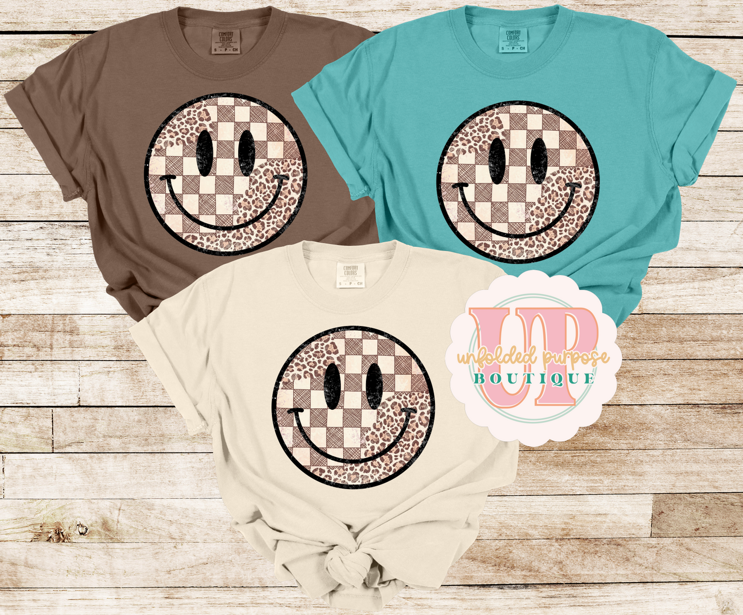 LEOPARD CHECKER SMILEY