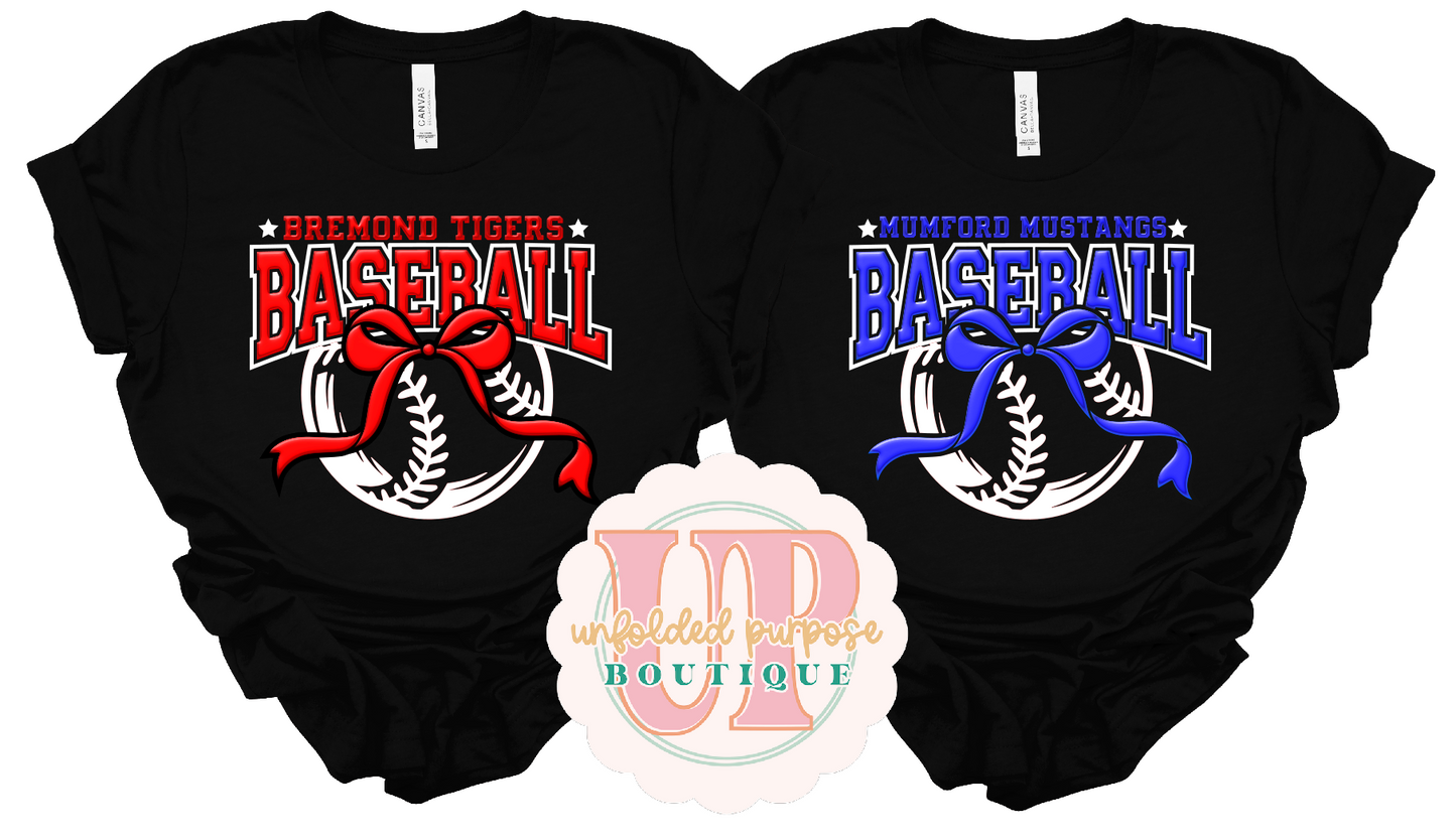 METALLIC PUFF BOW BASEBALL/ SOFTBALL