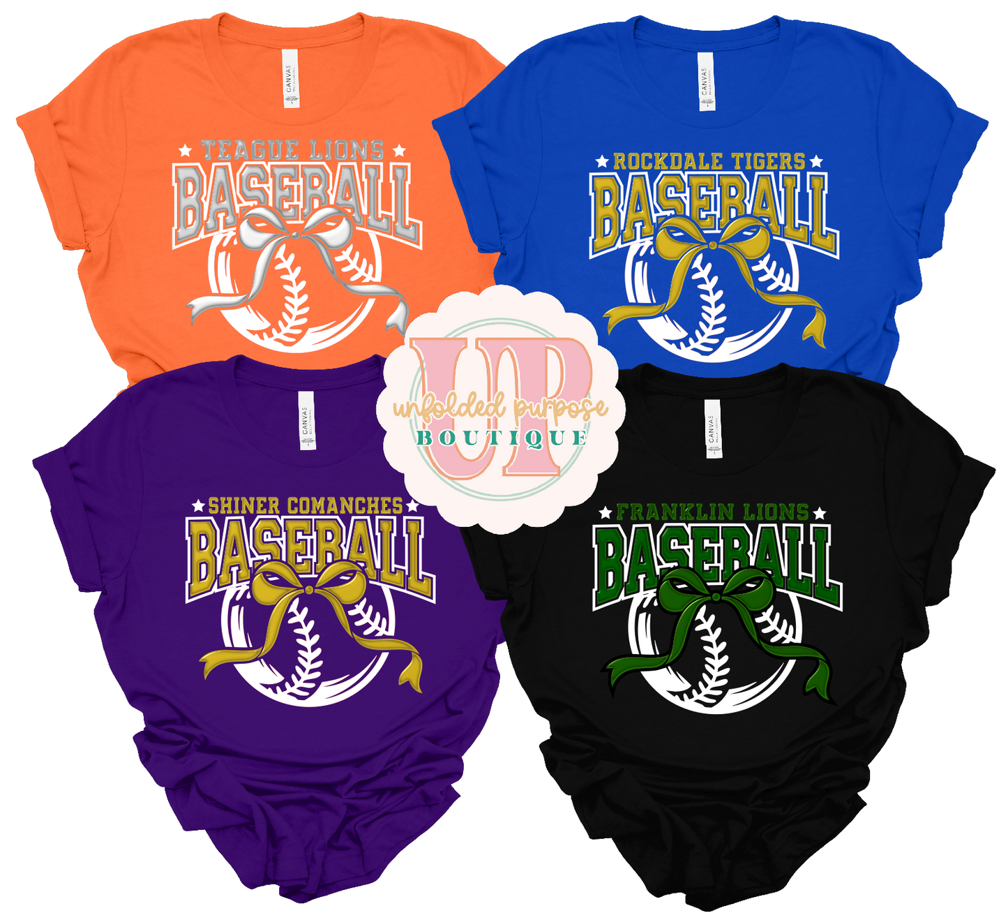 METALLIC PUFF BOW BASEBALL/ SOFTBALL