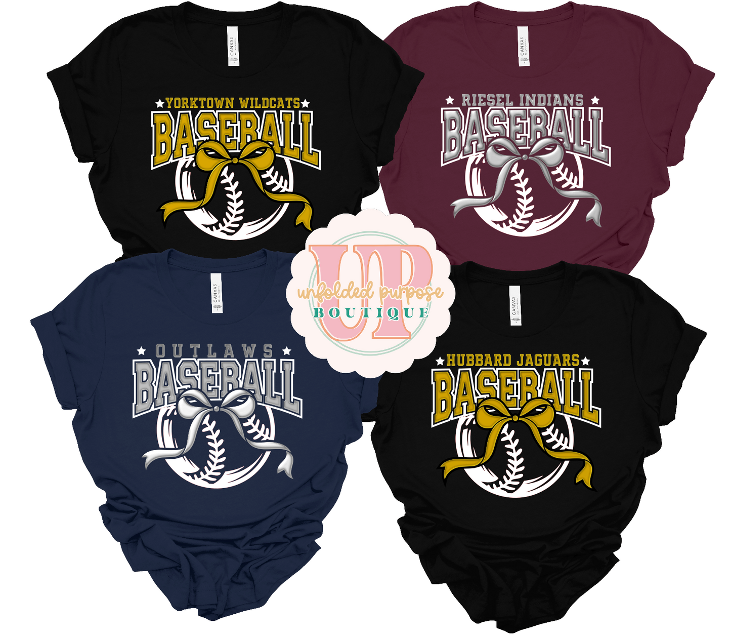 METALLIC PUFF BOW BASEBALL/ SOFTBALL
