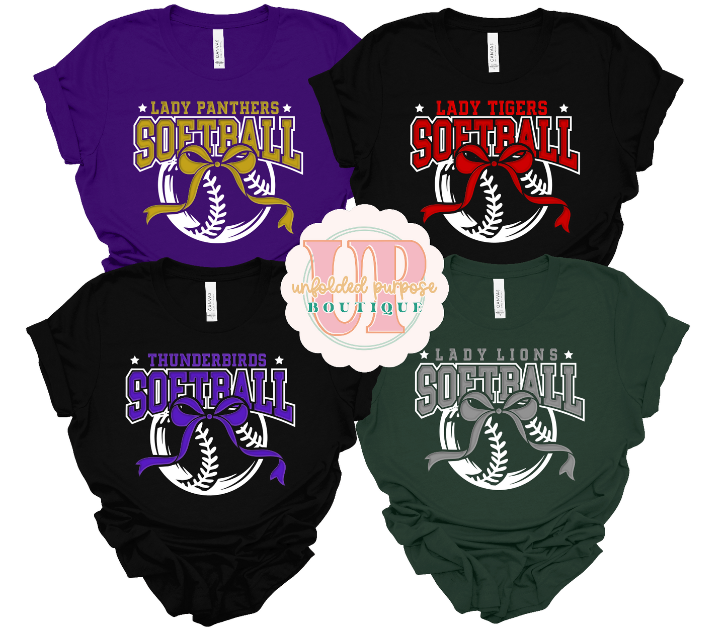 METALLIC PUFF BOW BASEBALL/ SOFTBALL