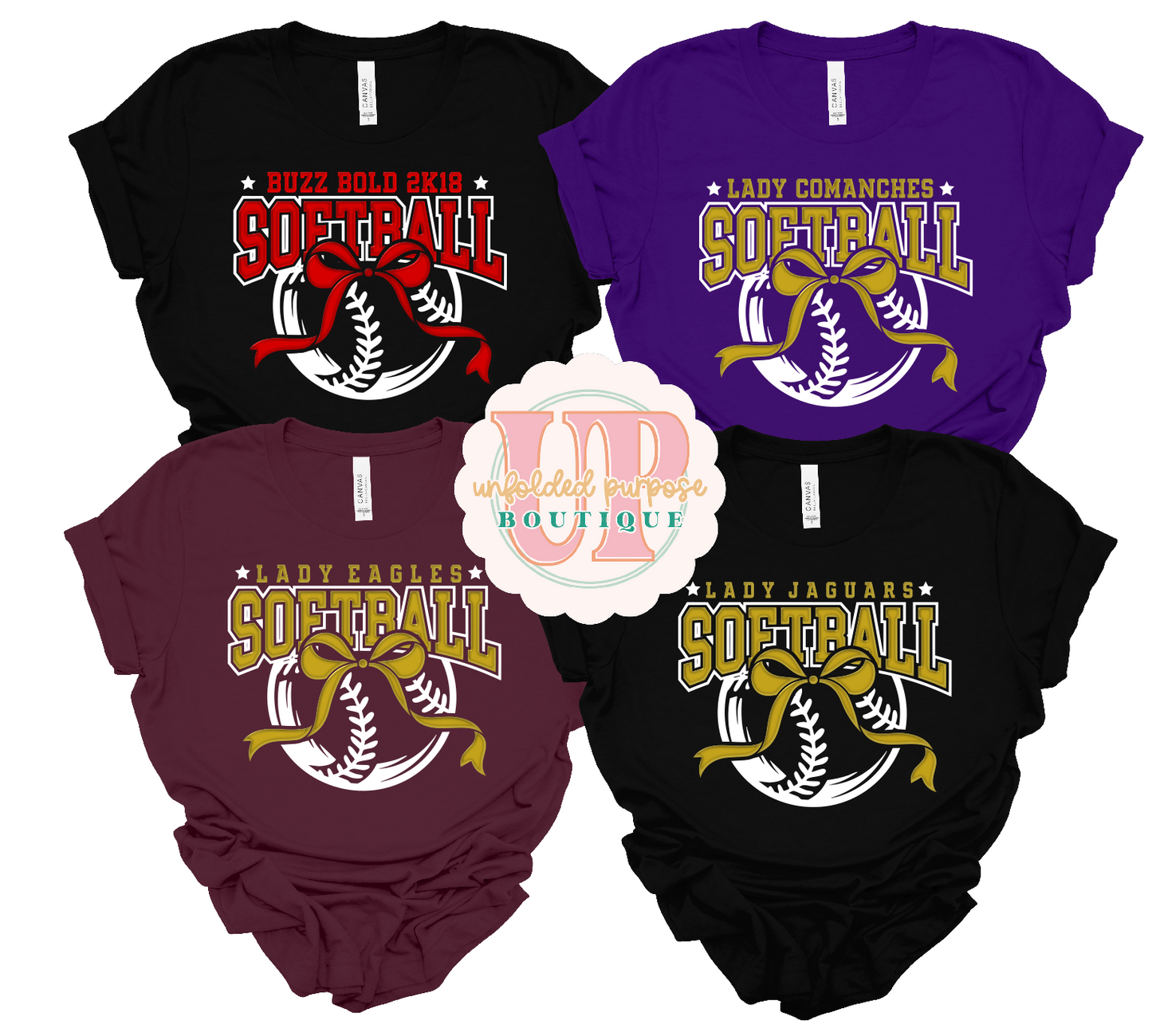 METALLIC PUFF BOW BASEBALL/ SOFTBALL