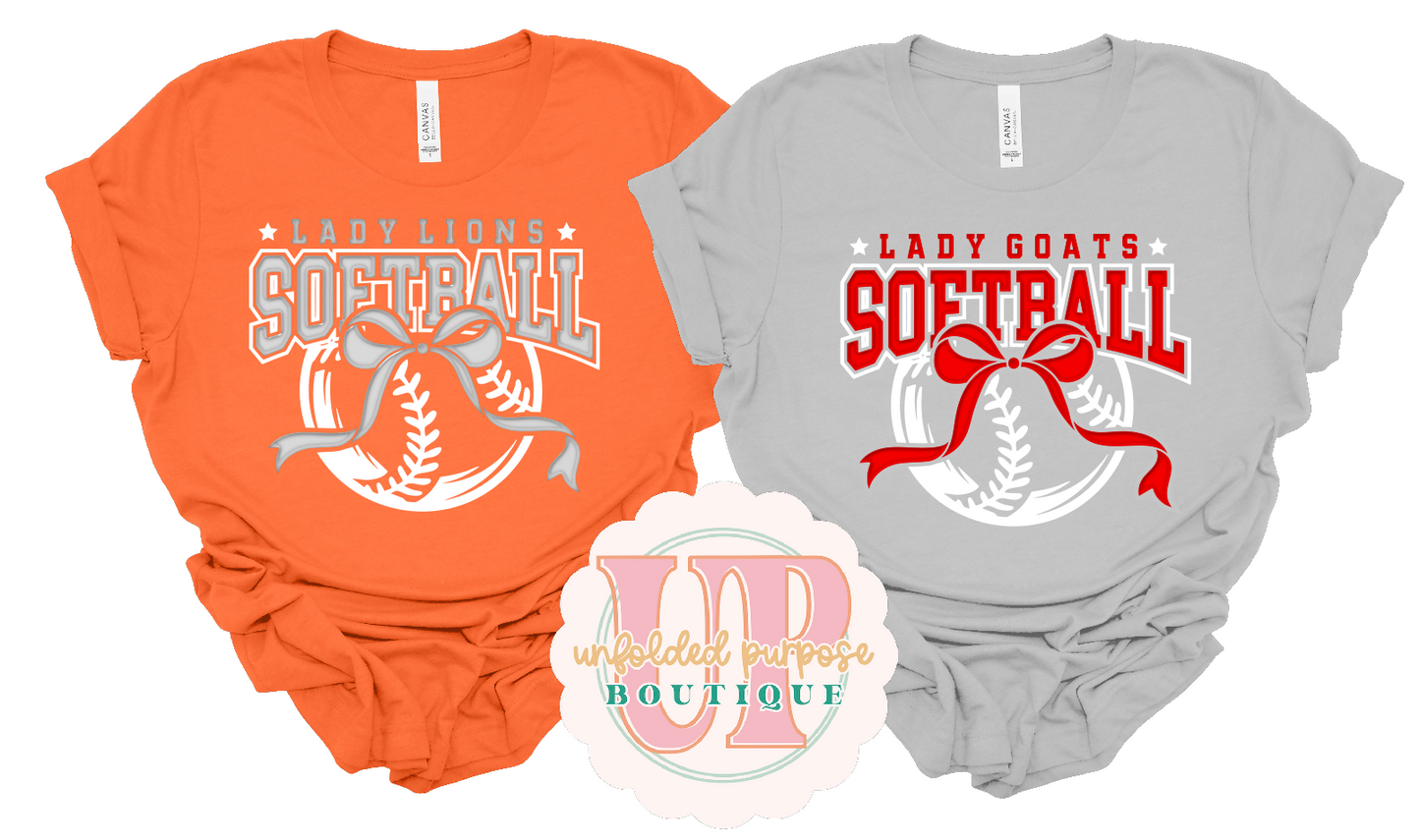 METALLIC PUFF BOW BASEBALL/ SOFTBALL