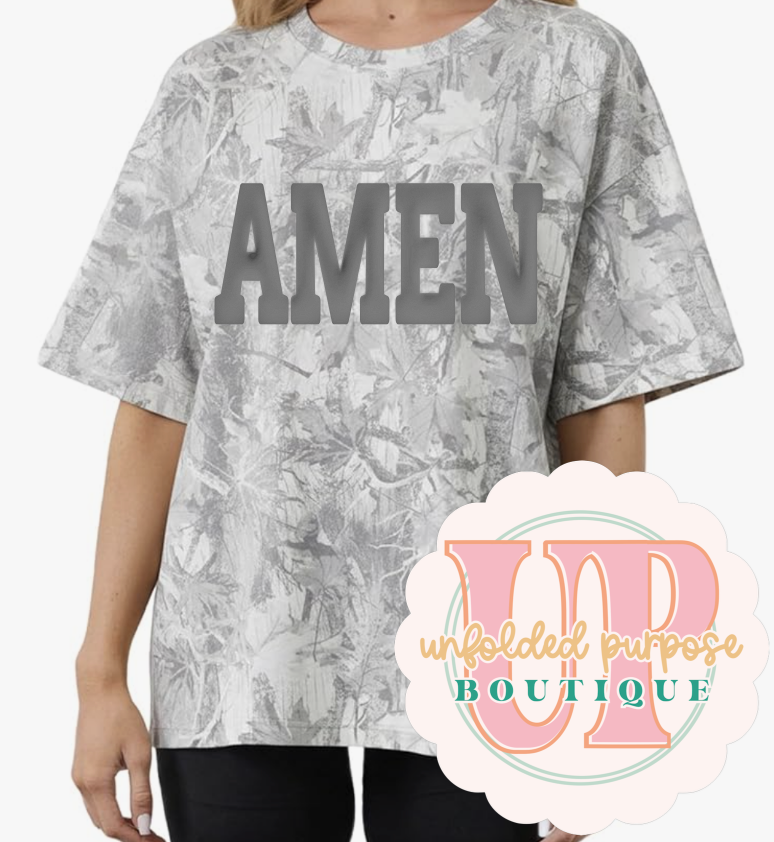 GREY CAMO CUSTOM TEE DESIGN