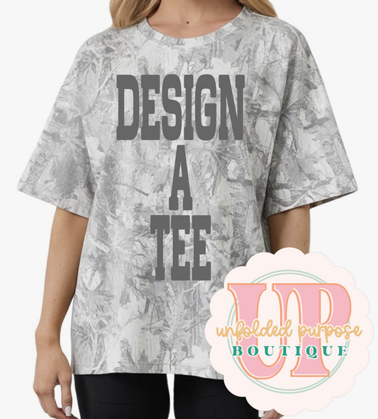 GREY CAMO CUSTOM TEE DESIGN