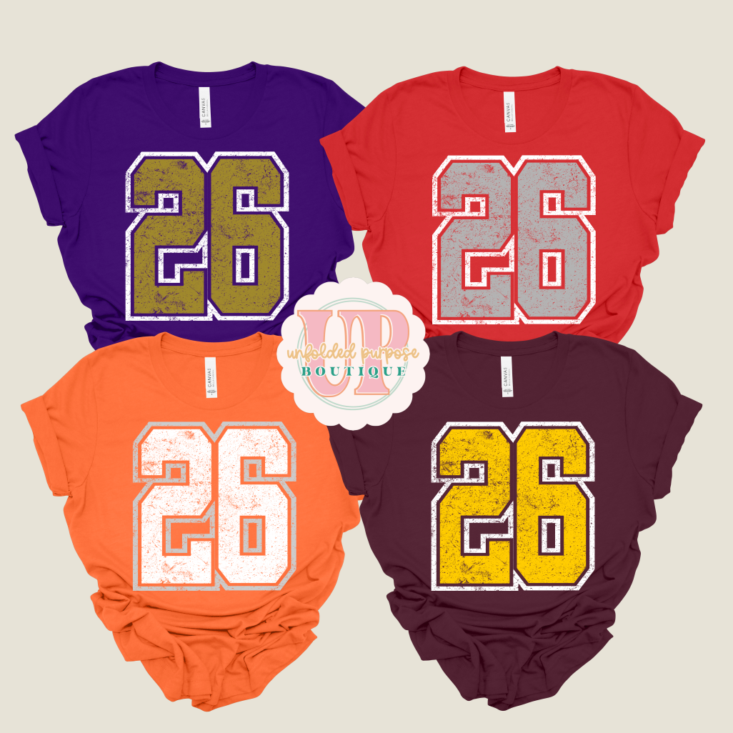 GRUNGE JERSEY NUMBER