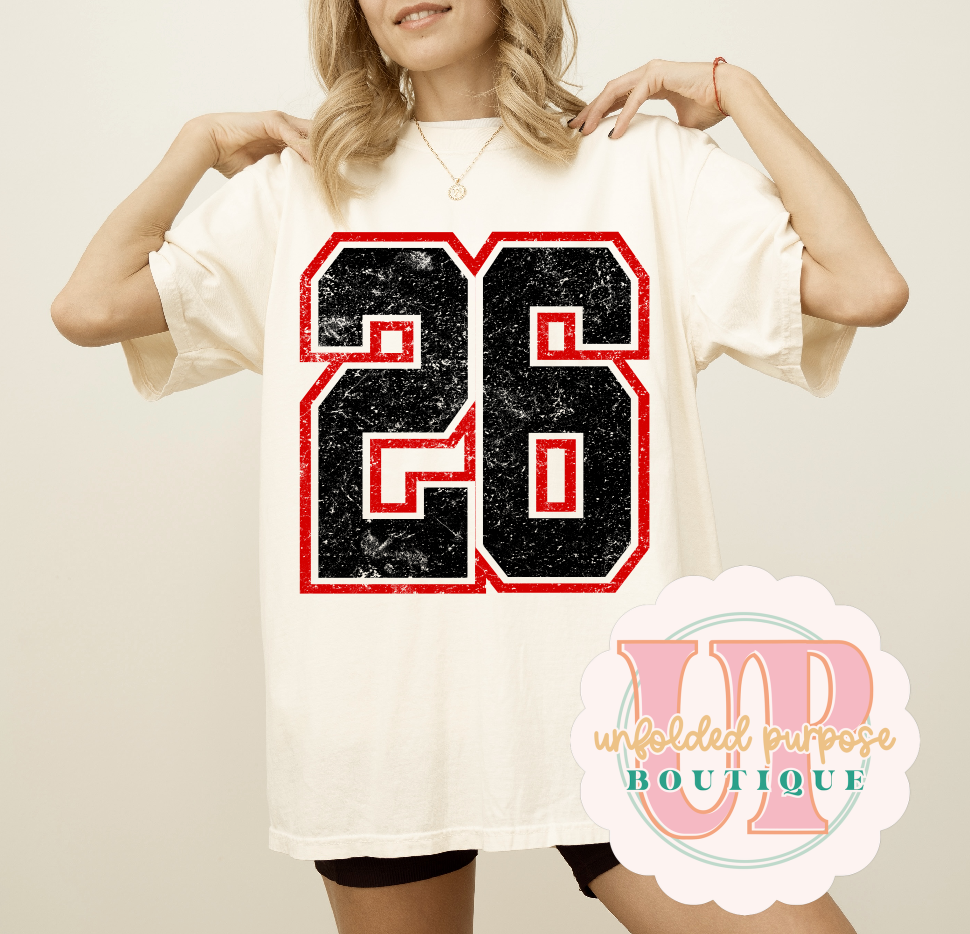 GRUNGE JERSEY NUMBER