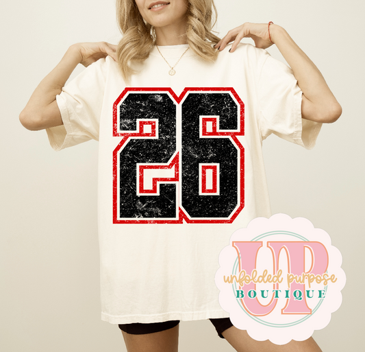 GRUNGE JERSEY NUMBER